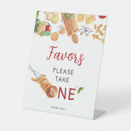 Waterverf Italiaan 1e verjaardag Reclamebord Met Voetstuk