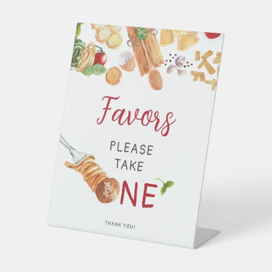 Waterverf Italiaan 1e verjaardag Reclamebord Met Voetstuk (Voorkant)