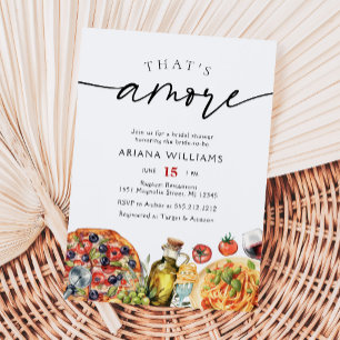 Waterverf Italiaans Dat is Amore Vrijgezellenfeest Kaart