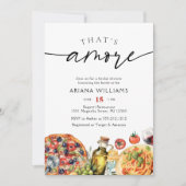 Waterverf Italiaans Dat is Amore Vrijgezellenfeest Kaart (Voorkant)