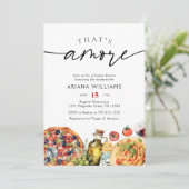 Waterverf Italiaans Dat is Amore Vrijgezellenfeest Kaart (Staand voorkant)