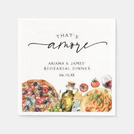 Waterverf Italiaans eten Dat is Amore Servet