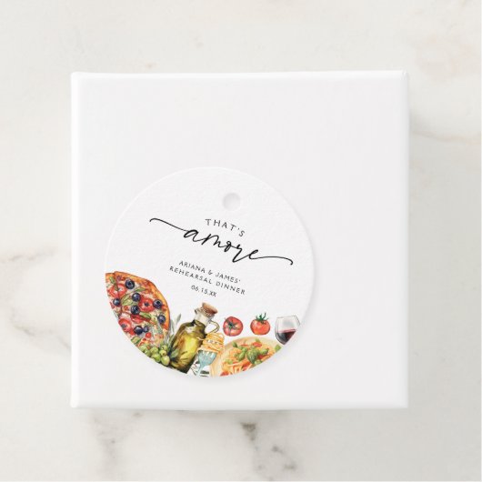 Waterverf Italiaans eten Dat is een gunst Bedankjes Labels (In situ)