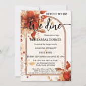 Waterverf Italiaans Flower Wedding repetitie diner Kaart (Voorkant)