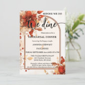 Waterverf Italiaans Flower Wedding repetitie diner Kaart (Staand voorkant)