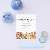 Waterverf Italiaans gerecht Dat is Amore Vrijgezel Flyer (Enkel)