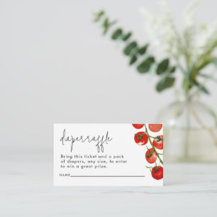 Waterverf Italiaans Luier Raffle Baby shower Informatiekaartje