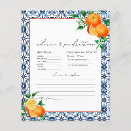 Waterverf Italiaans Oranje Baby Advies Kaart