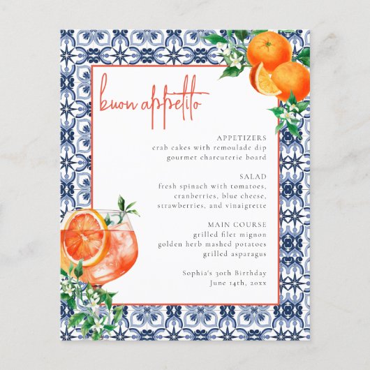 Waterverf Italiaans Sinaasappel Aperol Spritz Even (Voorkant)