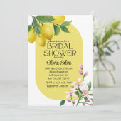 Waterverf Italiaanse citroen Tegel bridalshower Kaart (Staand voorkant)
