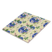 Waterverf Italiaanse citroenpatroon Tegel Tegeltje (Zijkant)