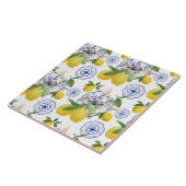 Waterverf Italiaanse citroenpatroon Tegel Tegeltje (Zijkant)