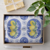 Waterverf Italiaanse Tegel citroenpatroon Tissuepapier (Geschenk)