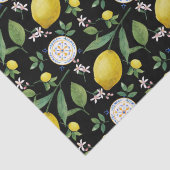 Waterverf Italiaanse Tegel citroenpatroon Tissuepapier (Detail)