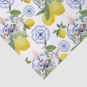 Waterverf Italiaanse Tegel citroenpatroon Tissuepapier (Detail)