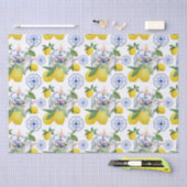 Waterverf Italiaanse Tegel citroenpatroon Tissuepapier (Craft)