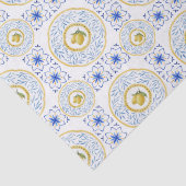 Waterverf Italiaanse Tegel citroenpatroon Tissuepapier (Detail)