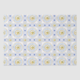 Waterverf Italiaanse Tegel citroenpatroon Tissuepapier