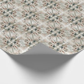 Waterverf Ivoor Blauw Bloemen Inpakpapier (Hoek)