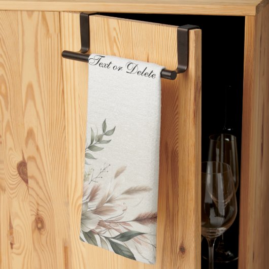 Waterverf Ivoor Blauw Bloemen Keukenhanddoeken (Derde Gevouwen)