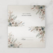 Waterverf Ivoor Blauw Bloemen Plaats Kaart Plaatskaartje (Buitenkant ongevouwen)