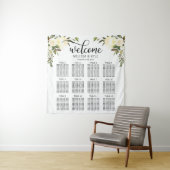 Waterverf Ivoor Bruiloft Zitkaarten Welkom Wandkleed (In situ)