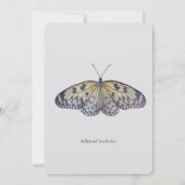 Waterverf ivoor Butterfly Weddenschap Kaart (Achterkant)