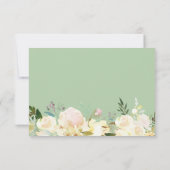 Waterverf Ivoor Chic Floral RSVP met Maaltijdkeuze (Achterkant)