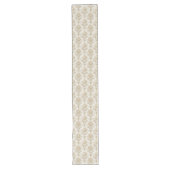 Waterverf Ivoor Damask Table Runner Elegant Decor Lange Tafelloper (Voorkant)