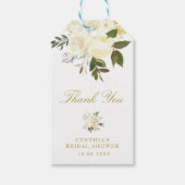 waterverf ivoor floraal vrijgezellenfeest cadeaulabel (Voorkant)