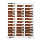 Waterverf ivoor terracotta bloemig etiket (Full Sheet)
