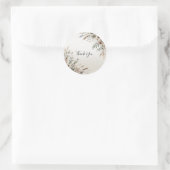 Waterverf ivoorblauwe bloemen sticker (Tas)