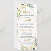 Waterverf ivoorkleurige rozen+ albasten pioenrozen kaart (Voorkant)