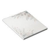Waterverf Ivory Blue Flowers Notitieblok (Schuin)