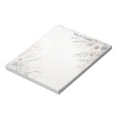Waterverf Ivory Blue Flowers Notitieblok (Linkerzijde)