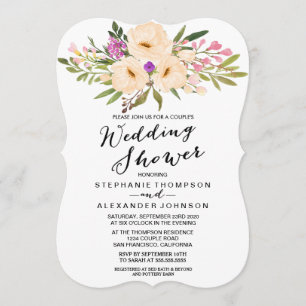 Waterverf Ivory Bouquet Anemones Kaart