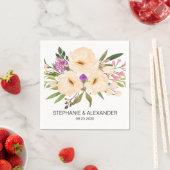 Waterverf Ivory Bouquet Anemones Servetten (Insitu)