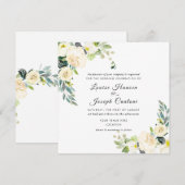 Waterverf Ivory Flowers Blue Gum Eucalyptus Kaart (Voorkant / Achterkant)