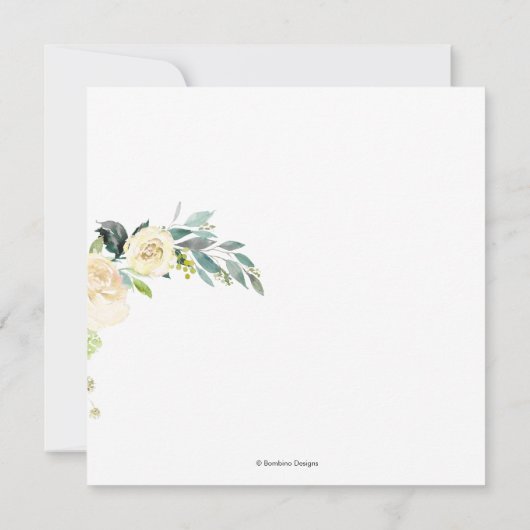 Waterverf Ivory Flowers Blue Gum Eucalyptus Kaart (Achterkant)