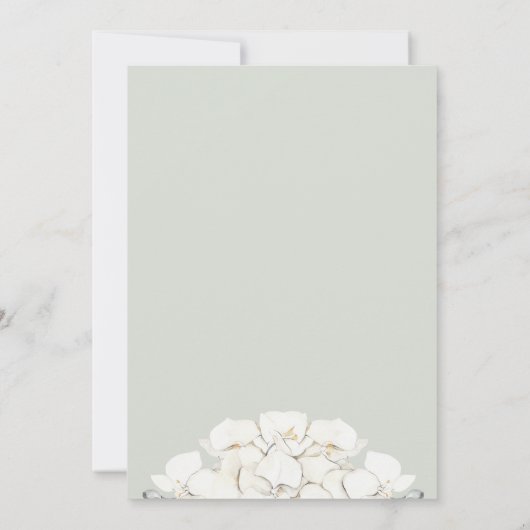 Waterverf Ivory Orchid Lijst Weddenschap Kaart (Achterkant)