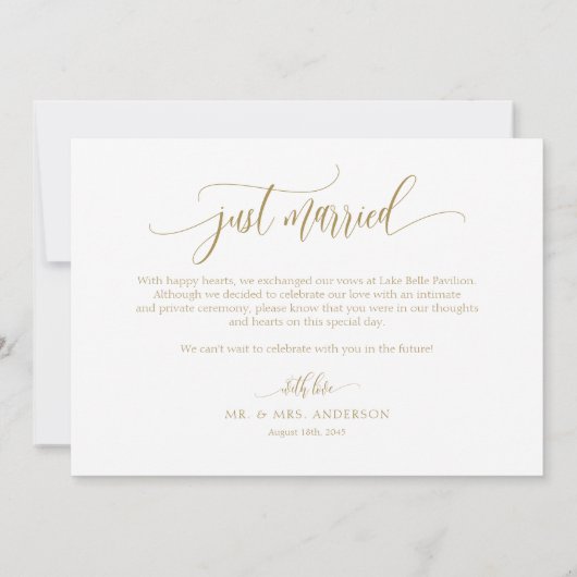 Waterverf Ivory Peony en Roos Gehuwd Aankondiging (Achterkant)