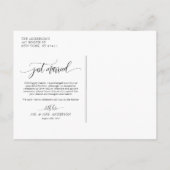 Waterverf Ivory Peony en Roos Gehuwd Aankondigingskaart (Achterkant)