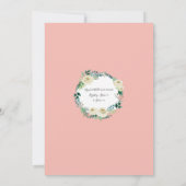 Waterverf Ivory Roos Leaf Baby Girl Shower Floral Kaart (Achterkant)