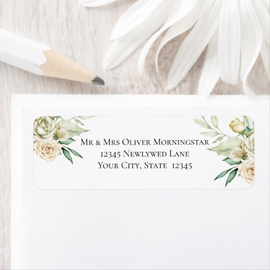 Waterverf Ivory Yellow Blush Rozen Etiket (Insitu)