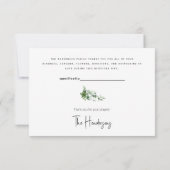 Waterverf Ivy Bereavement Dank u Bedankkaart (Achterkant)