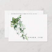 Waterverf Ivy Bereavement Dank u Bedankkaart (Voorkant / Achterkant)