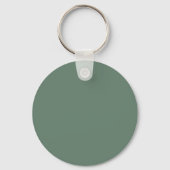 Waterverf Ivy Ferns Sage Green Family Cabin Sleutelhanger (Achterkant)