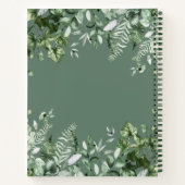 Waterverf Ivy Ferns Sage Green Sketchbook Notitieboek (Achterkant)