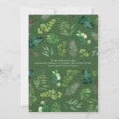 Waterverf Ivy Green Plant Afstuderen Aankondiging (Achterkant)