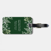 Waterverf Ivy Sage Ferns Family Cabin Green Bagagelabel (Achterkant horizontaal)